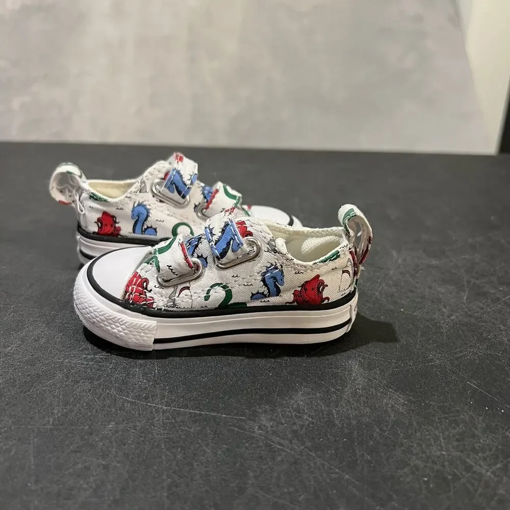 Converse Chuck Taylor All Star Shoes Toddler Size 2c White Sea Creature Print